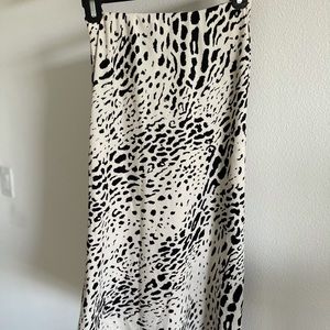 Animal print midi skirt